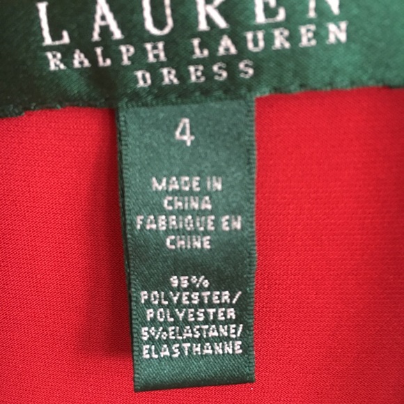 Lauren by Ralph Lauren Red Cocktail Party Dress - Picture 5 of 5